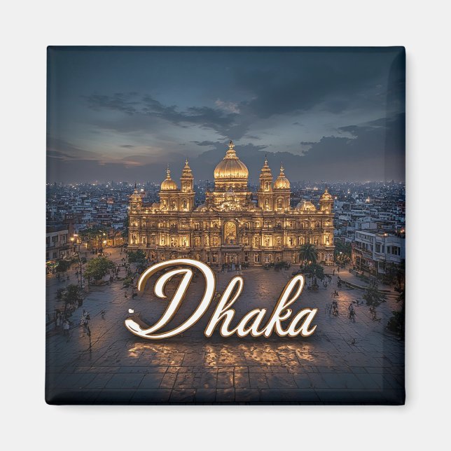 Dhaka Bangladesch Reise Geschenk 🗺️ Magnet (Vorne)