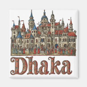 Dhaka Bangladesch Reise Stadt Illustration Magnet