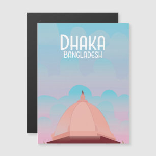 Dhaka Bangladesch Vintage-Reiseposter. Magnetkarte