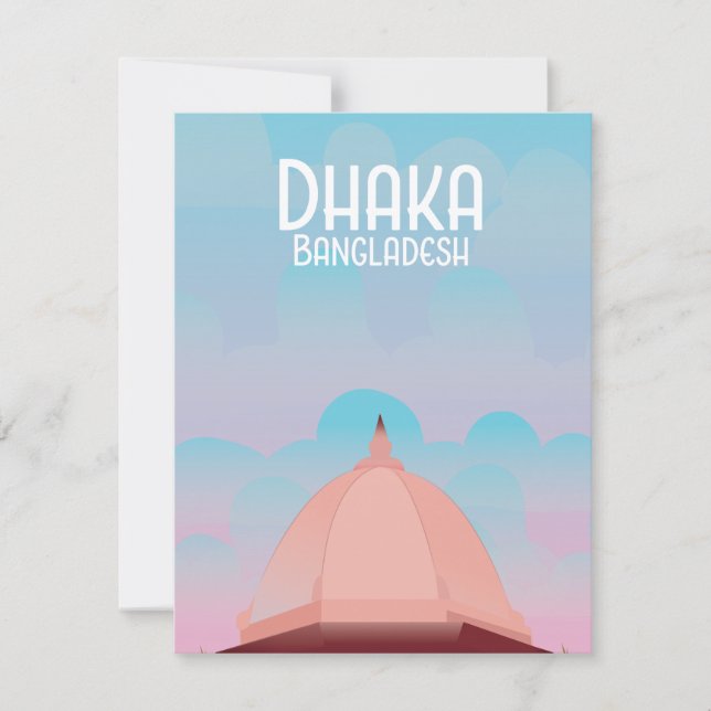 Dhaka Bangladesch Vintages Reiseplakat. (Vorderseite)