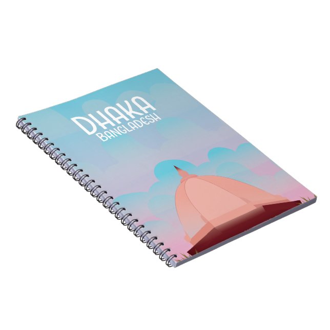 Dhaka Bangladesch Vintages Reiseplakat. Notizblock (Rechte Seite)