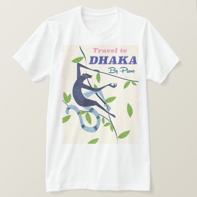 Dhaka, Bangladesch, Vintages Urlaubsplakat. T-Shirt (Design vorne)
