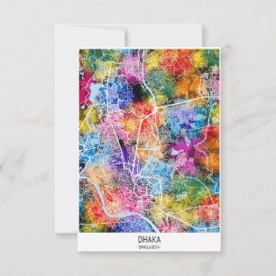 Dhaka Bangladesh City Map Dankeskarte