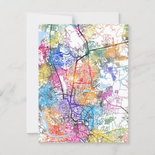 Dhaka Bangladesh City Map Postkarte