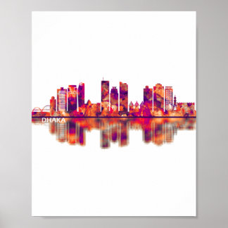 Dhaka Bangladesh Skyline Poster