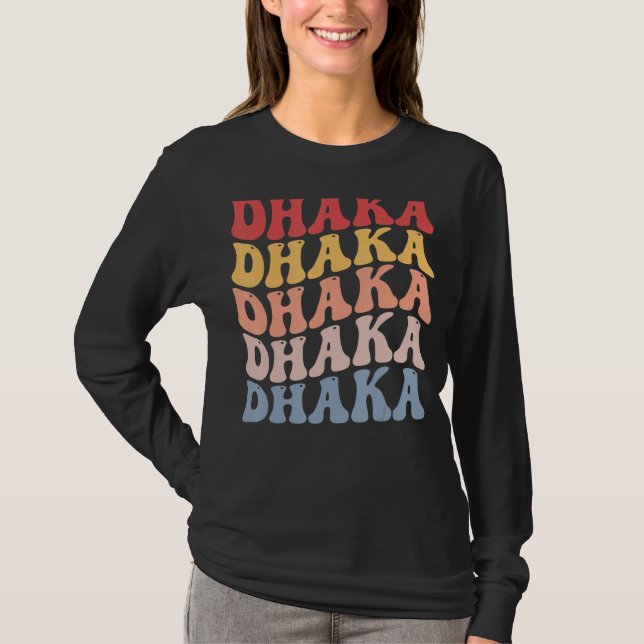 Dhaka City Groovy Retro T-Shirt (Vorderseite)