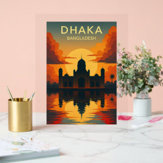 Dhaka Mausoleum Sunset - Digitales Art Design Post Acrylschild
