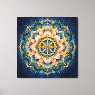 Dhamar Lotus Mandala Leinwanddruck