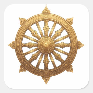 Dhamma Chakk Symbol Aufkleber - Alte Sukiti Kunst
