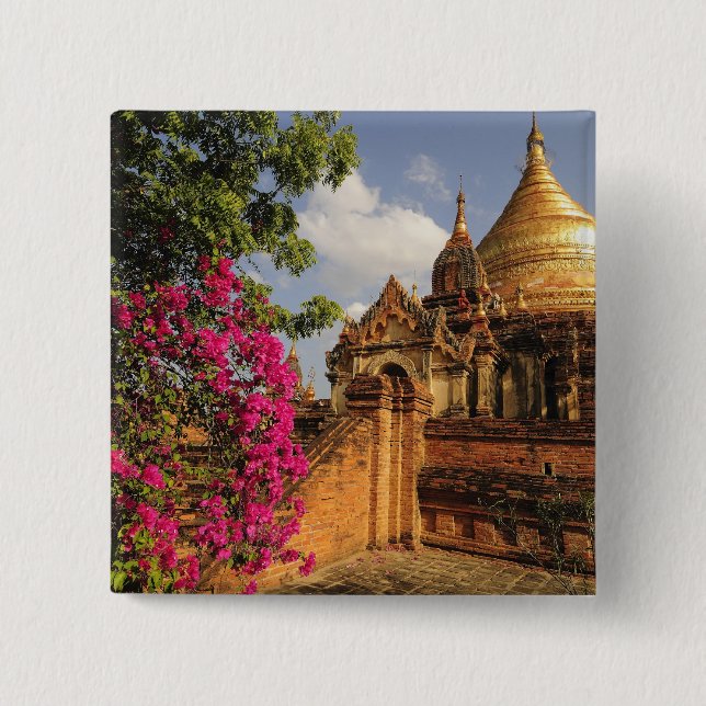 Dhamma Yazaka Pagoda in Bagan (Pagan), Myanmar Button (Vorderseite)