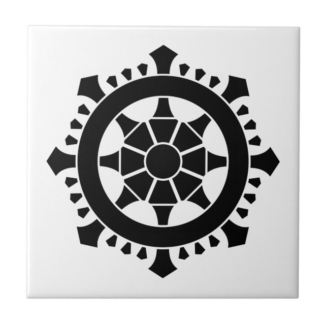 Dharma chakra fliese (Vorderseite)
