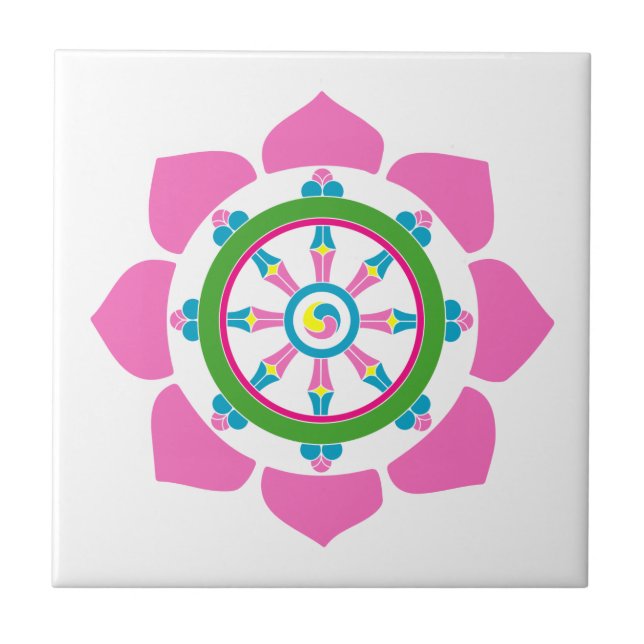 Dharma-Rad Fliese (Vorderseite)