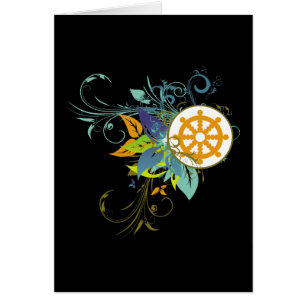 Dharma Rad mit Blumen