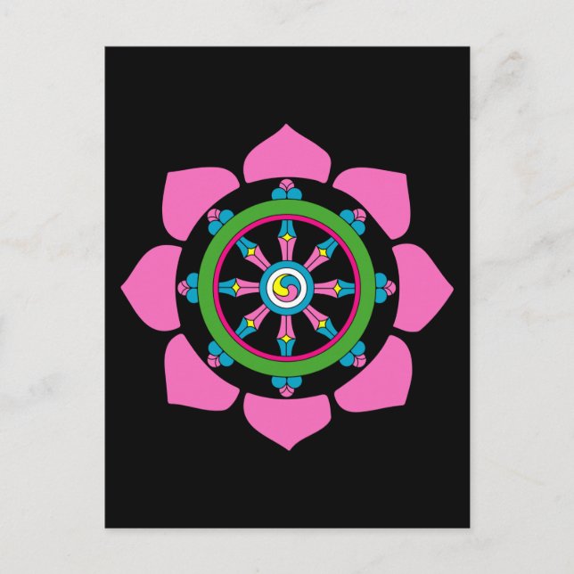 Dharma-Rad Postkarte (Vorderseite)
