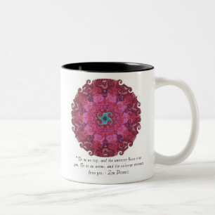 Dharma Radsymbol Zweifarbige Tasse