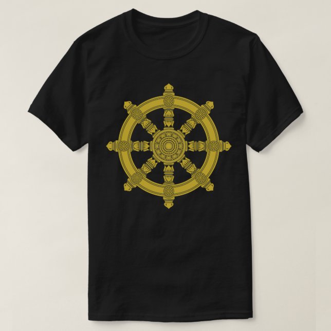 Dharma Wheel Buddha Dhamma Chakra Buddhism Meditat T-Shirt (Design vorne)