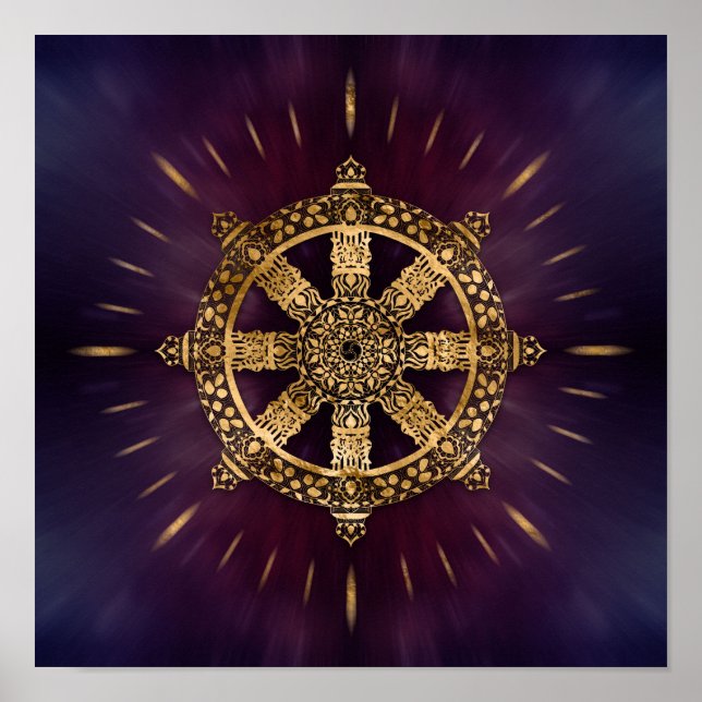 Dharma Wheel - Dharmachakra Poster (Vorne)