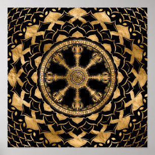 Dharma Wheel - Dharmachakra Poster