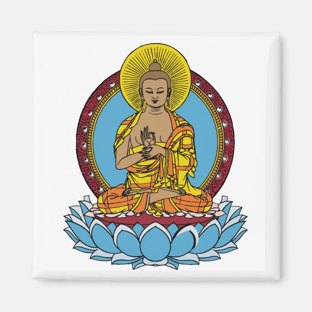 Dharmachakra Buddha Magnet (Vorne)