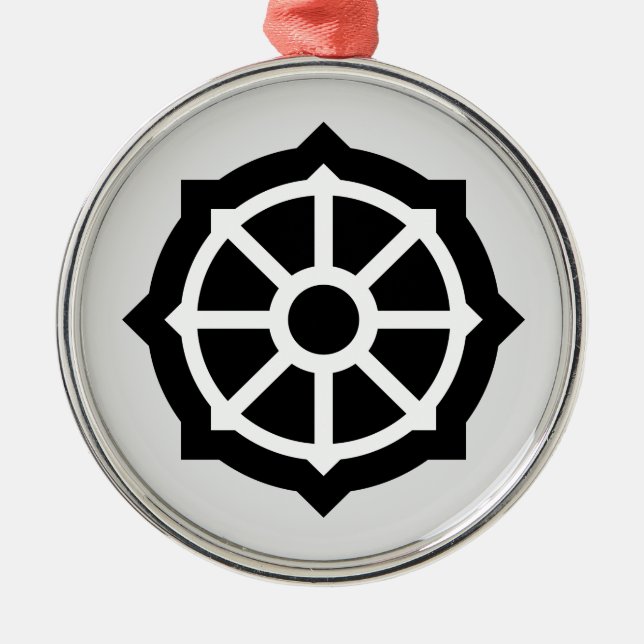 Dharmarad (Buddhismus, Hindusim) Ornament Aus Metall (Vorne)