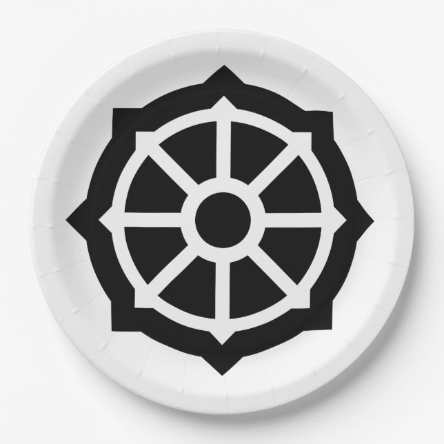Dharmarad (Buddhismus, Hindusim) Pappteller (Vorderseite)