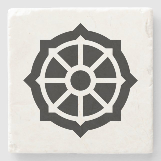 Dharmarad (Buddhismus, Hindusim) Steinuntersetzer (Vorderseite)