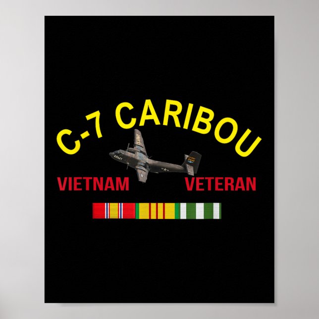Dhc-4 Karibik-Flugzeug Vietnam Veteran C 7 Karibik Poster (Vorne)