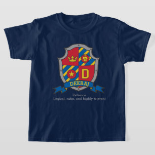 Dheeraj Jungen Name & Bedeutung Ritter Schild T - T-Shirt
