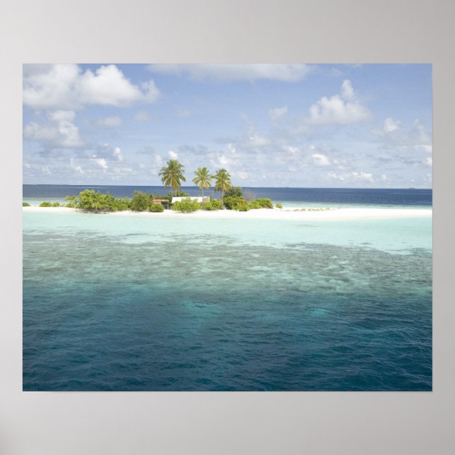 Dhiggiri Island, South Ari Atoll, die Malediven, Poster (Vorne)