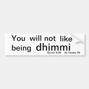 dhimmi autoaufkleber