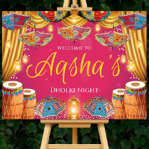 Dholak Begrüßungsschilder als Dholki Begrüßungssch