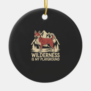Dhole-Liebhaber Wildlife Canid Asiatischer Wilder Keramik Ornament