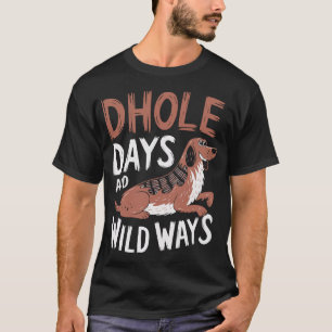 Dhole-Liebhaber-Wildtier Canid Asiatischer Wilder T-Shirt
