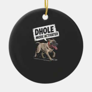 Dhole Liebhaber Wildtier Kanide Asiatischer Wilder Keramik Ornament