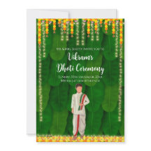 Dhoti-Funktions-Einladung Dhoti-Zeremonie-Einladun