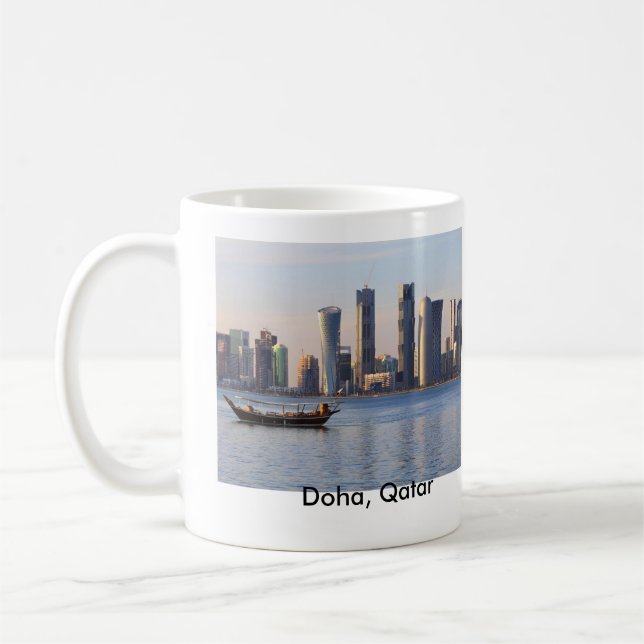 Dhow- und Doha-Skyline Kaffeetasse (Links)