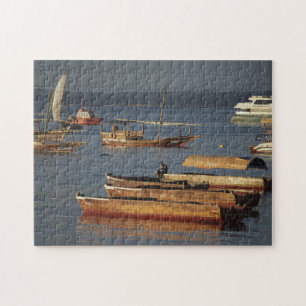 Dhows an einem See in Tansania Puzzle
