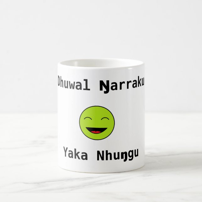 Dhuwal ŋarraku, yaka nhuŋgu kaffeetasse (Mittel)