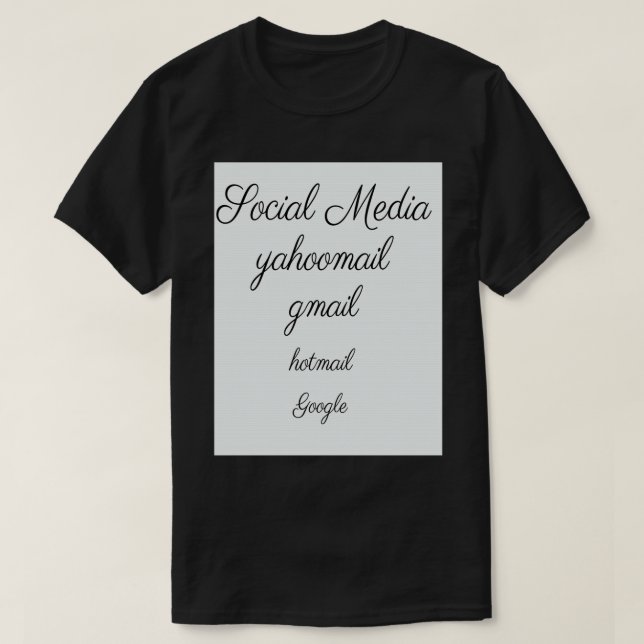 DI COLLECTION SOCIAL MEDIA YAHOOMAIL GMAIL HOTMAIL T-Shirt (Design vorne)