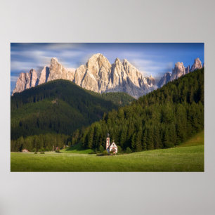 Di Funes St. Magdalena Val Poster