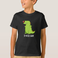 Di-nose-saur Funny Dinosaur Pun Dark BG