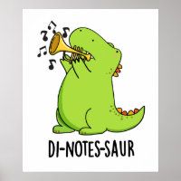 Di-notes-saur Funny Dinosaur Pun