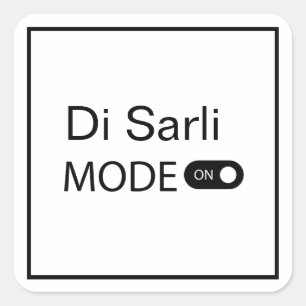 Di Sarli Modus lustiger Tanguero Tango Marathon  Quadratischer Aufkleber