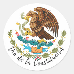 Día de la Constitución (Mexiko) Runder Aufkleber