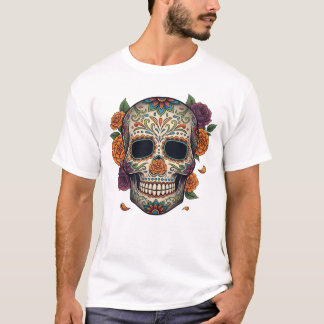 Dia de los mueres skull. Mexikanischer Tag der Tot T-Shirt