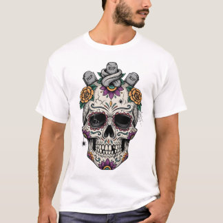 Dia de los mueres skull. Mexikanischer Tag der Tot T-Shirt