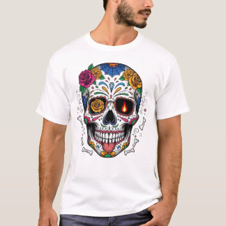 Dia de los mueres skull. Mexikanischer Tag der Tot T-Shirt