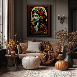 Dia de Los Muertos Art - Vintages Halloween Poster