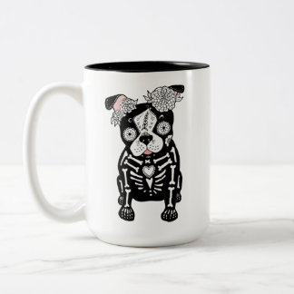 Dia de los Muertos Boston Terrier Frenchie Tasse