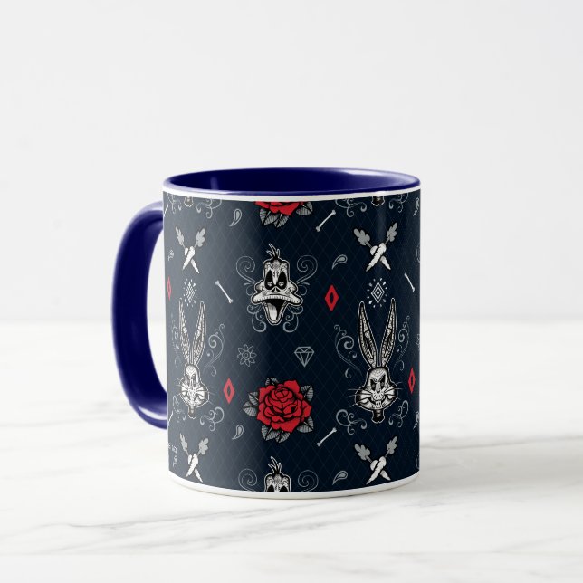 Día De Los Muertos BUGS BUNNY™ & DAFFY DUCK™ Tile Tasse (Vorderseite Links)